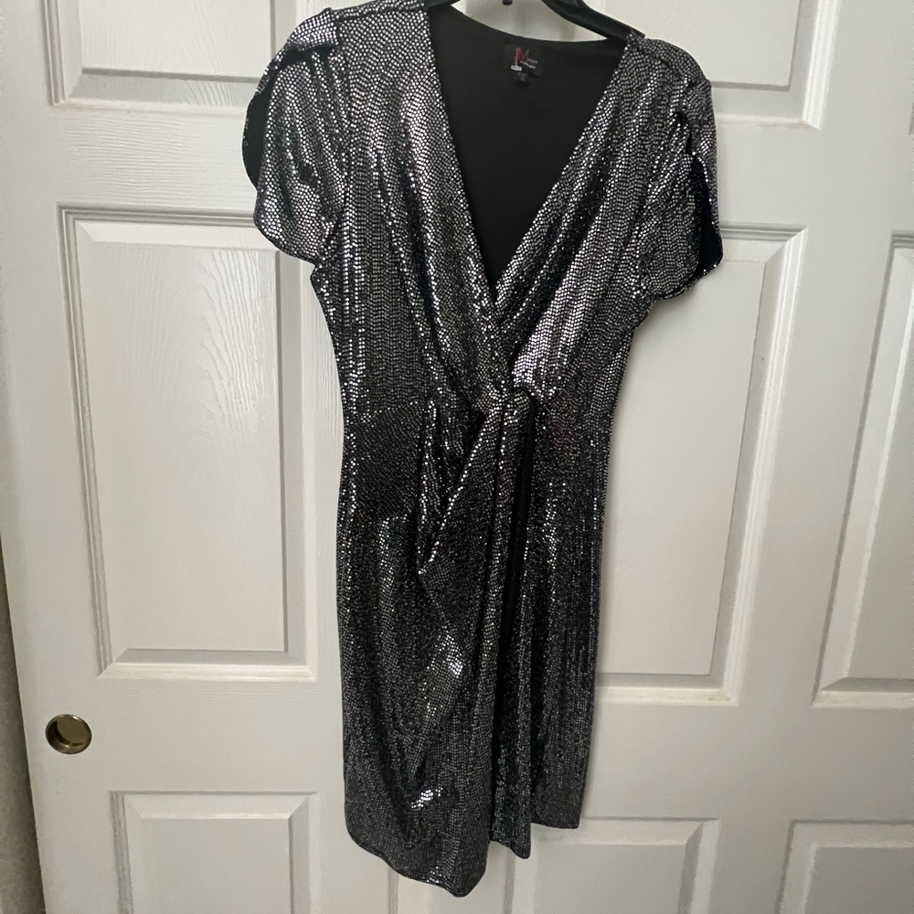 Glamorous Sliver V-Neck dress.